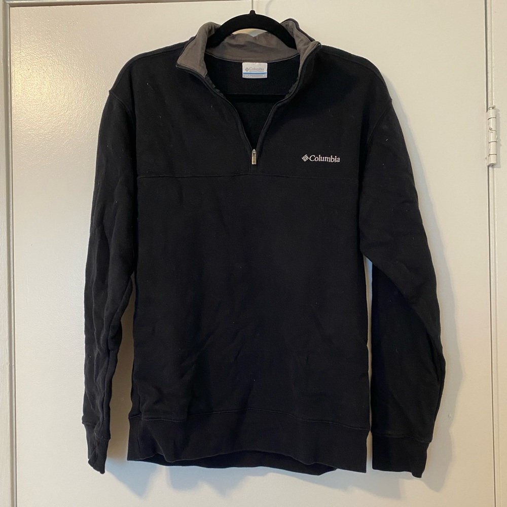 Columbia quarter-zip black sweater